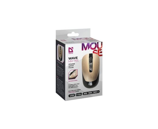 Мишка Defender Wave MM-995 Silent Wireless Bronze (52992), зображення 5 Мишка Defender Wave MM-995 Silent Wireless Bronze (52992), зображення 5