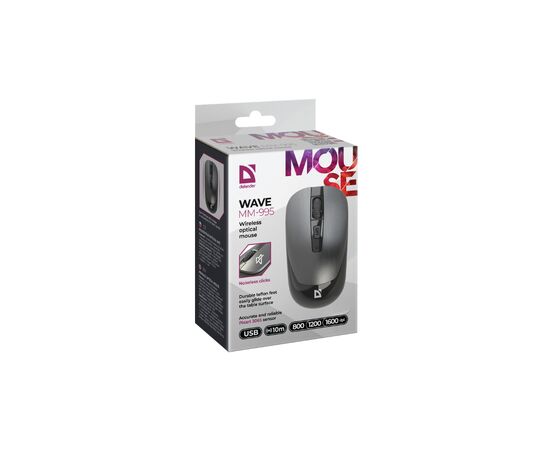 Мишка Defender Wave MM-995 Silent Wireless Grey (52993), зображення 5 Мишка Defender Wave MM-995 Silent Wireless Grey (52993), зображення 5
