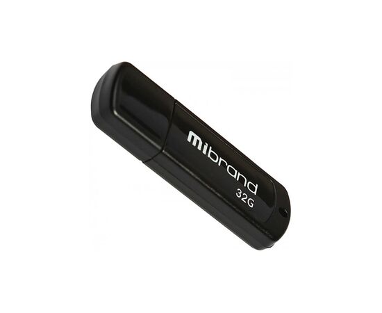 USB флеш накопичувач Mibrand 32GB Grizzly Black USB 2.0 (MI2.0/GR32P3B)