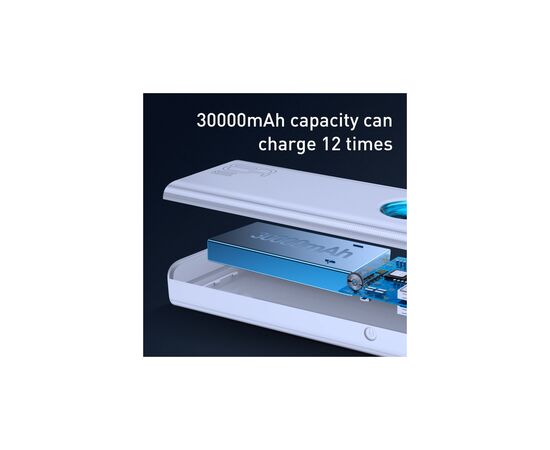 Батарея универсальная Baseus Amblight 30000mAh 65W, 6A, QC3.0, PD3.0, cable Type-C/100W (PPLG-A02), изображение 11 Батарея универсальная Baseus Amblight 30000mAh 65W, 6A, QC3.0, PD3.0, cable Type-C/100W (PPLG-A02), изображение 11