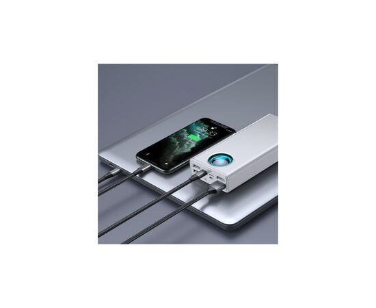 Батарея универсальная Baseus Amblight 30000mAh 65W, 6A, QC3.0, PD3.0, cable Type-C/100W (PPLG-A02), изображение 6 Батарея универсальная Baseus Amblight 30000mAh 65W, 6A, QC3.0, PD3.0, cable Type-C/100W (PPLG-A02), изображение 6