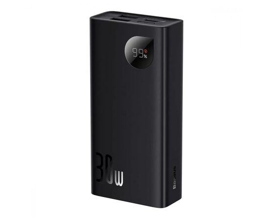 Батарея универсальная Baseus Adaman2 10000mAh 30W, PD, QC, SCP, Black (PPAD040001), изображение 3 Батарея универсальная Baseus Adaman2 10000mAh 30W, PD, QC, SCP, Black (PPAD040001), изображение 3