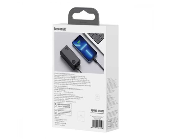 Батарея универсальная Baseus Adaman2 10000mAh 30W, PD, QC, SCP, Black (PPAD040001), изображение 8 Батарея универсальная Baseus Adaman2 10000mAh 30W, PD, QC, SCP, Black (PPAD040001), изображение 8