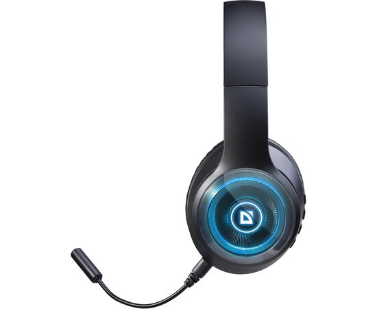 Наушники Defender FreeMotion B400 LED Bluetooth Black (63400), изображение 3 Наушники Defender FreeMotion B400 LED Bluetooth Black (63400), изображение 3