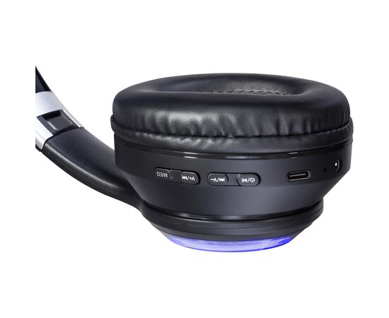 Наушники Defender FreeMotion B400 LED Bluetooth Black (63400), изображение 6 Наушники Defender FreeMotion B400 LED Bluetooth Black (63400), изображение 6