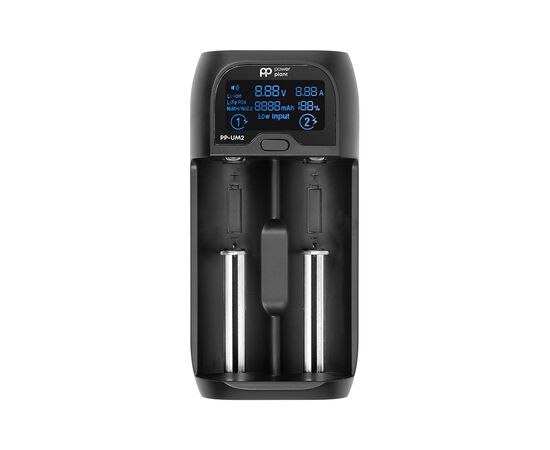 Зарядний пристрій для акумуляторів PowerPlant PP-UM2 (Ni-Mh, Ni-Cd, Li-ion, LiFePO4 / input DC 5V/2A) (AA620180)