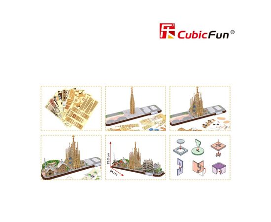 Пазл Cubic Fun Трехмерная головоломка-конструктор City Line Barcelona (MC256h), изображение 3 Пазл Cubic Fun Трехмерная головоломка-конструктор City Line Barcelona (MC256h), изображение 3