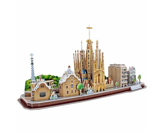 Пазл Cubic Fun Трехмерная головоломка-конструктор City Line Barcelona (MC256h), изображение 4 Пазл Cubic Fun Трехмерная головоломка-конструктор City Line Barcelona (MC256h), изображение 4