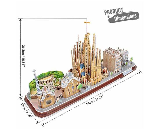 Пазл Cubic Fun Трехмерная головоломка-конструктор City Line Barcelona (MC256h), изображение 6 Пазл Cubic Fun Трехмерная головоломка-конструктор City Line Barcelona (MC256h), изображение 6