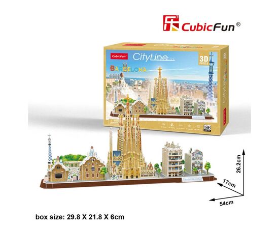 Пазл Cubic Fun Трехмерная головоломка-конструктор City Line Barcelona (MC256h), изображение 8 Пазл Cubic Fun Трехмерная головоломка-конструктор City Line Barcelona (MC256h), изображение 8