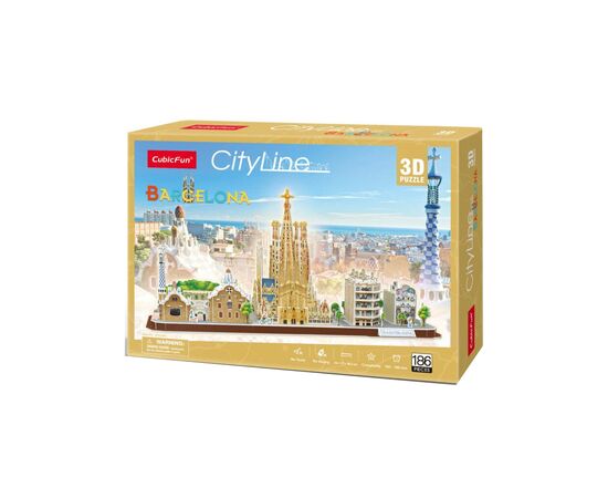 Пазл Cubic Fun Трехмерная головоломка-конструктор City Line Barcelona (MC256h)