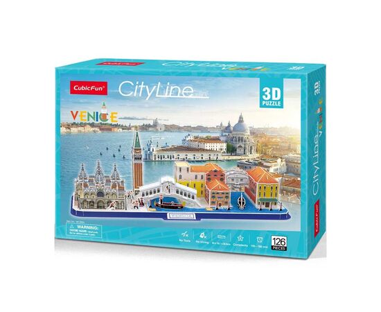 Пазл Cubic Fun Трехмерная головоломка-конструктор City Line Венеция (MC269h)