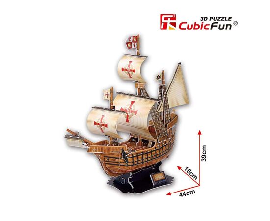 Пазл Cubic Fun Трехмерная головоломка-конструктор Корабль Санта Мария (T4008h), изображение 6 Пазл Cubic Fun Трехмерная головоломка-конструктор Корабль Санта Мария (T4008h), изображение 6