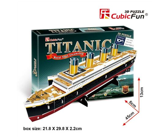 Пазл Cubic Fun Трехмерная головоломка-конструктор Титаник (T4012h), изображение 2 Пазл Cubic Fun Трехмерная головоломка-конструктор Титаник (T4012h), изображение 2