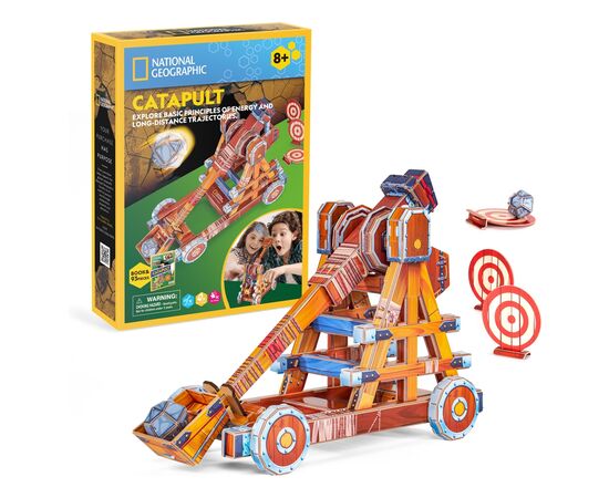 Пазл Cubic Fun Тривимірна головоломка-конструктор Stem Катапульта (DS1086h), зображення 5 Пазл Cubic Fun Тривимірна головоломка-конструктор Stem Катапульта (DS1086h), зображення 5