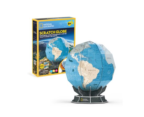Пазл Cubic Fun Трехмерная головоломка-конструктор Stem Скретч глобус (DS1082h), изображение 3 Пазл Cubic Fun Трехмерная головоломка-конструктор Stem Скретч глобус (DS1082h), изображение 3