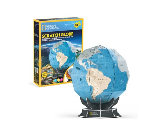Пазл Cubic Fun Трехмерная головоломка-конструктор Stem Скретч глобус (DS1082h), изображение 5 Пазл Cubic Fun Трехмерная головоломка-конструктор Stem Скретч глобус (DS1082h), изображение 5