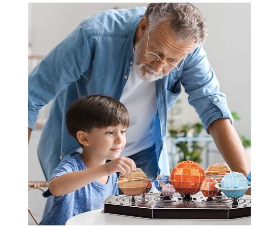 Пазл Cubic Fun Трехмерная головоломка-конструктор Stem Солнечная система (DS1087h), изображение 4 Пазл Cubic Fun Трехмерная головоломка-конструктор Stem Солнечная система (DS1087h), изображение 4