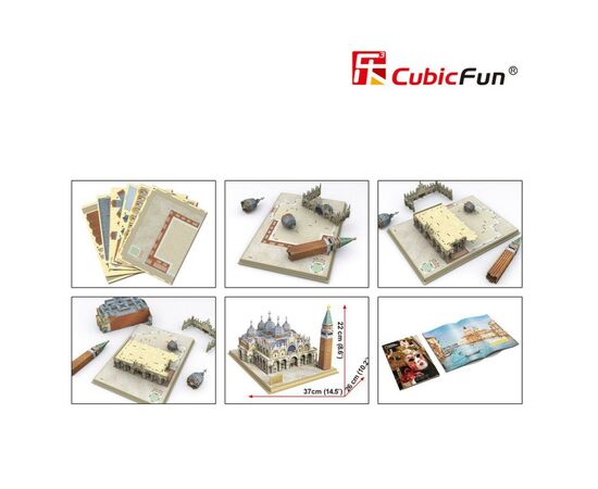 Пазл Cubic Fun Тривимірна головоломка-конструктор National Geographic Площа Святого Марка (DS0980h), зображення 5 Пазл Cubic Fun Тривимірна головоломка-конструктор National Geographic Площа Святого Марка (DS0980h), зображення 5