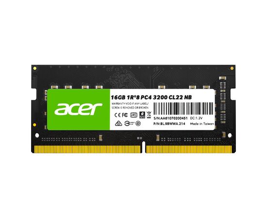 Модуль памяти для ноутбука SoDIMM DDR4 16GB 3200 MHz Acer (BL.9BWWA.214)