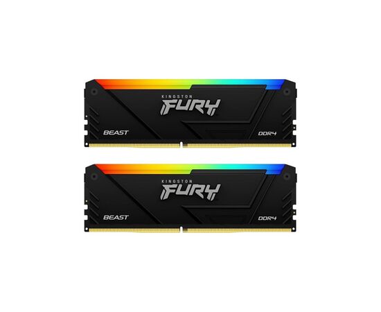 Модуль пам'яті для комп'ютера DDR4 32GB (2x16GB) 3600 MHz FURY Beast RGB Kingston Fury (ex.HyperX) (KF436C18BB2AK2/32)
