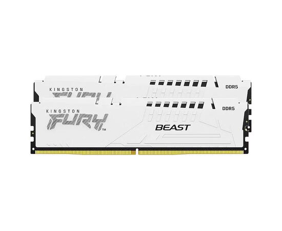 Модуль памяти для компьютера DDR5 32GB (2x16GB) 5600 MHz FURY Beast White Kingston Fury (ex.HyperX) (KF556C40BWK2-32), изображение 3 Модуль памяти для компьютера DDR5 32GB (2x16GB) 5600 MHz FURY Beast White Kingston Fury (ex.HyperX) (KF556C40BWK2-32), изображение 3