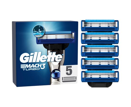 Змінні касети Gillette Mach3 Turbo 5 шт. (7702018552344)