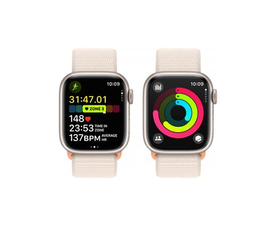 Смарт-годинник Apple Watch Series 9 GPS 41mm Starlight Aluminium Case with Starlight Sport Loop (MR8V3QP/A), зображення 8 Смарт-годинник Apple Watch Series 9 GPS 41mm Starlight Aluminium Case with Starlight Sport Loop (MR8V3QP/A), зображення 8