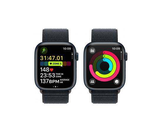 Смарт-часы Apple Watch Series 9 GPS 45mm Midnight Aluminium Case with Midnight Sport Loop (MR9C3QP/A), изображение 8