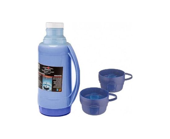 Термос Stenson зі скляною колбою 2 чашки 1.0л Синій (Stenson MT-3321 blue), изображение 2 Термос Stenson зі скляною колбою 2 чашки 1.0л Синій (Stenson MT-3321 blue), изображение 2