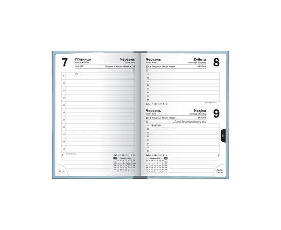 Еженедельник Brunnen датированный 2024 Torino Trend карманный A6 10х14 см 184 страницы Голубой (73-736 38 324), изображение 3