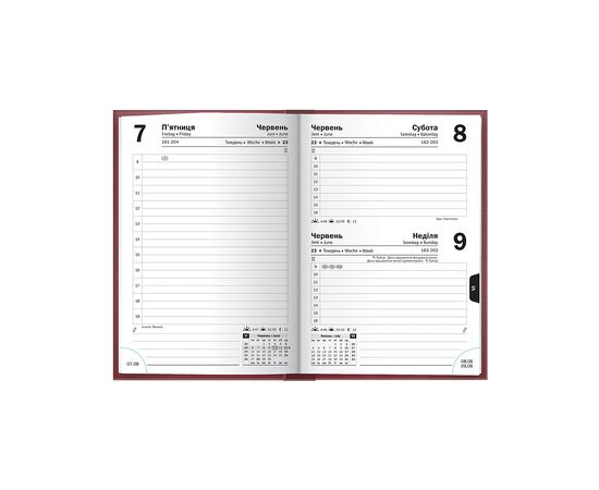 Еженедельник Brunnen датированный 2024 Torino Trend карманный A6 10х14 см 184 страницы Марсала (73-736 38 294), изображение 3