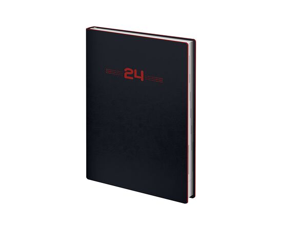 Еженедельник Brunnen датированный 2024 Стандарт Flex Neo A5 168 листов Черный с красным (73-795 71 204), изображение 2