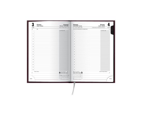 Еженедельник Brunnen датированный 2024 Стандарт Miradur A5 168 листов Бордовый (73-795 60 294), изображение 3