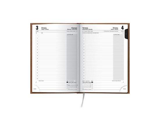 Еженедельник Brunnen датированный 2024 Стандарт Miradur A5 168 листов Коричневый (73-795 60 704), изображение 3