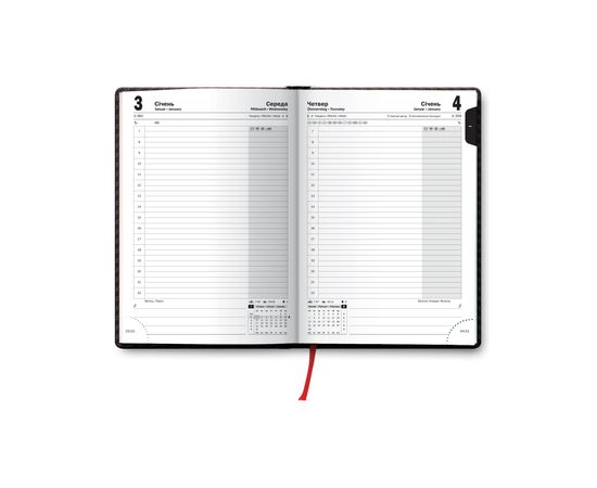 Еженедельник Brunnen датированный 2024 Стандарт Soft Carbon A5 168 листов Серый (73-795 31 924), изображение 3