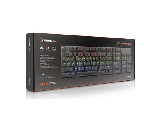 Клавиатура REAL-EL M 13 Grey, изображение 10 Клавиатура REAL-EL M 13 Grey, изображение 10