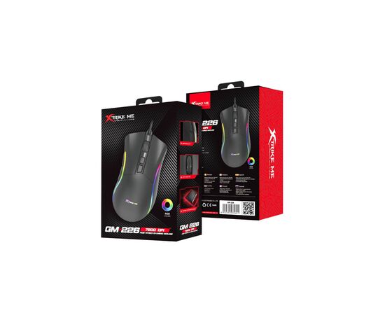 Мышка Xtrike ME GM-226 USB RGB Black (GM-226), изображение 8 Мышка Xtrike ME GM-226 USB RGB Black (GM-226), изображение 8