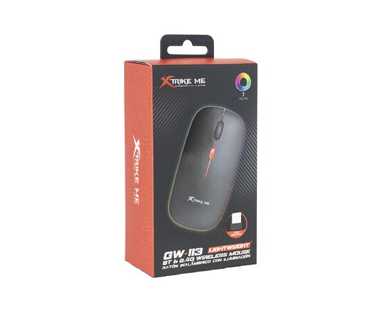 Мишка Xtrike ME GW-113 Bluetooth RGB Black (GW-113), зображення 6 Мишка Xtrike ME GW-113 Bluetooth RGB Black (GW-113), зображення 6