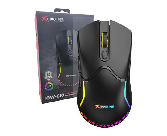 Мышка Xtrike ME GW-610 Wireless RGB Black (GW-610), изображение 5 Мышка Xtrike ME GW-610 Wireless RGB Black (GW-610), изображение 5