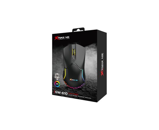 Мышка Xtrike ME GW-610 Wireless RGB Black (GW-610), изображение 7 Мышка Xtrike ME GW-610 Wireless RGB Black (GW-610), изображение 7
