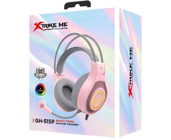 Наушники Xtrike ME GH-515 Pink/Grey (GH-515P), изображение 6 Наушники Xtrike ME GH-515 Pink/Grey (GH-515P), изображение 6