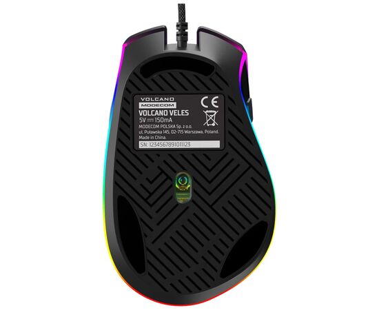Мишка Modecom Veles Volcano RGB USB Black (M-MC-VELES-100), зображення 8 Мишка Modecom Veles Volcano RGB USB Black (M-MC-VELES-100), зображення 8