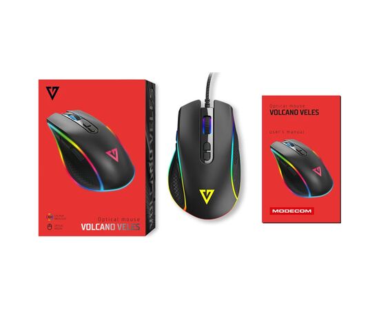 Мишка Modecom Veles Volcano RGB USB Black (M-MC-VELES-100), зображення 9 Мишка Modecom Veles Volcano RGB USB Black (M-MC-VELES-100), зображення 9