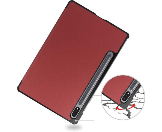 Чохол до планшета BeCover Smart Case Samsung Tab S9 (SM-X710/SM-X716)/S9 FE (SM-X510/SM-X516B) 11.0" Red Wine (709893), зображення 5 Чохол до планшета BeCover Smart Case Samsung Tab S9 (SM-X710/SM-X716)/S9 FE (SM-X510/SM-X516B) 11.0" Red Wine (709893), зображення 5