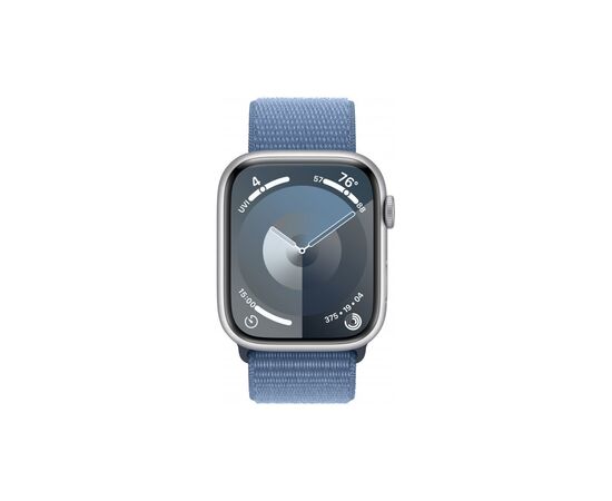 Смарт-годинник Apple Watch Series 9 GPS 45mm Silver Aluminium Case with Winter Blue Sport Loop (MR9F3QP/A), зображення 2 Смарт-годинник Apple Watch Series 9 GPS 45mm Silver Aluminium Case with Winter Blue Sport Loop (MR9F3QP/A), зображення 2
