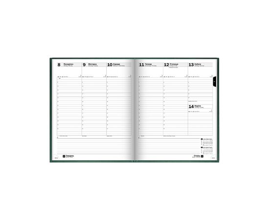 Еженедельник Brunnen датированный 2024 Torino Бюро A4 21x26 см 76 страниц Зеленый (73-761 38 504), изображение 3 Еженедельник Brunnen датированный 2024 Torino Бюро A4 21x26 см 76 страниц Зеленый (73-761 38 504), изображение 3
