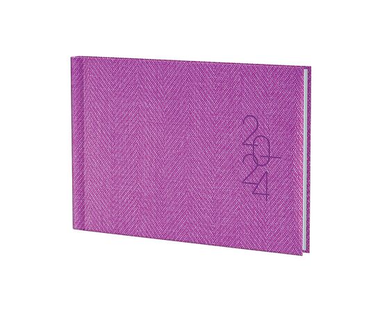 Еженедельник Brunnen датированный 2024 карманный Tweed Фиолетовый A6 72 листа (73-755 32 664), изображение 2