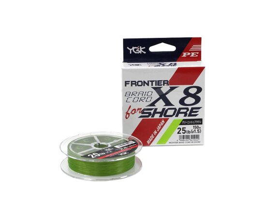 Шнур YGK Frontier Braid Cord X8 150m Green 1.0/0.165mm 16lb/7.2kg (5545.02.96)