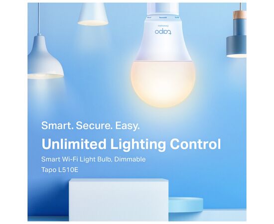Умная лампочка TP-Link Tapo L510E (2-Pack) (Tapo L510E(2-Pack)), изображение 2 Умная лампочка TP-Link Tapo L510E (2-Pack) (Tapo L510E(2-Pack)), изображение 2
